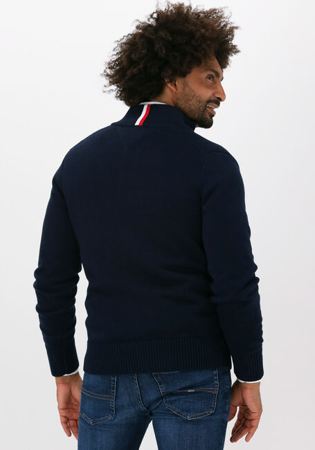 Donkerblauwe TOMMY HILFIGER Vest CHUNKY COTTON ZIP THROUGH - large