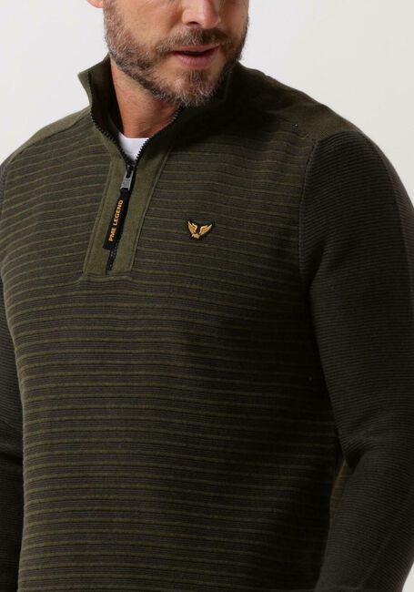 Preventie lepel timer Groene PME LEGEND Trui HALF ZIP COLLAR COTTON KNIT | Omoda