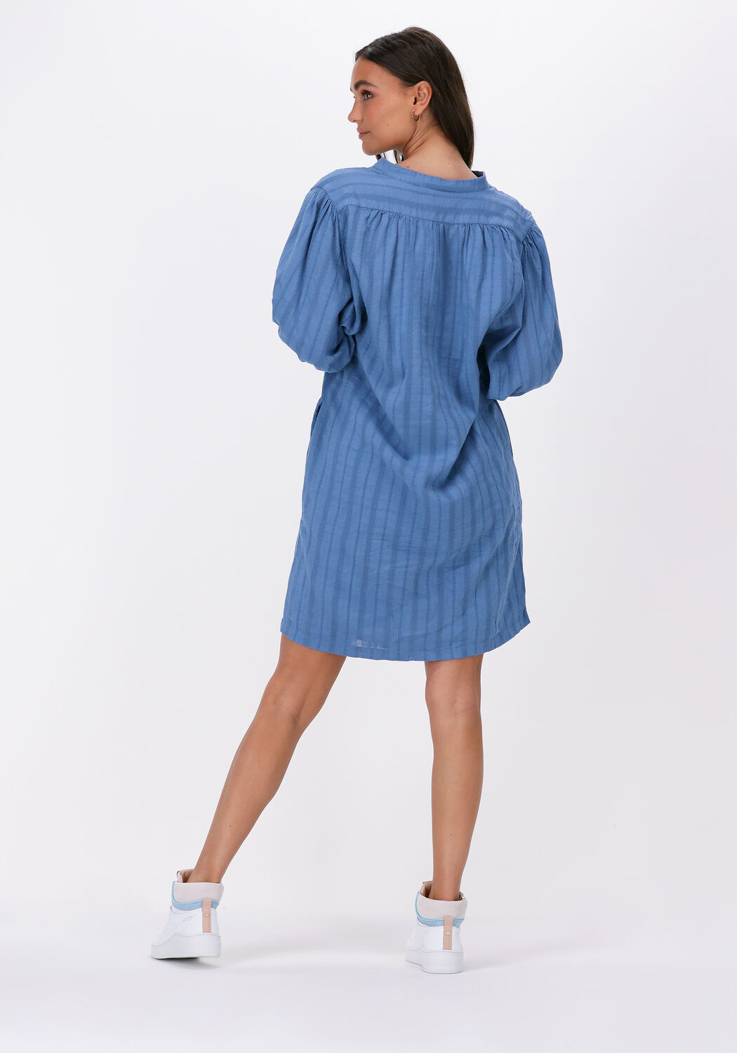 blauwe moscow mini jurk jolande