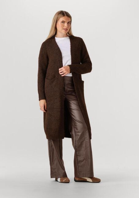 Bruine OBJECT Trui OBJMILU LS LO LONG KNIT CARDIGAN - large
