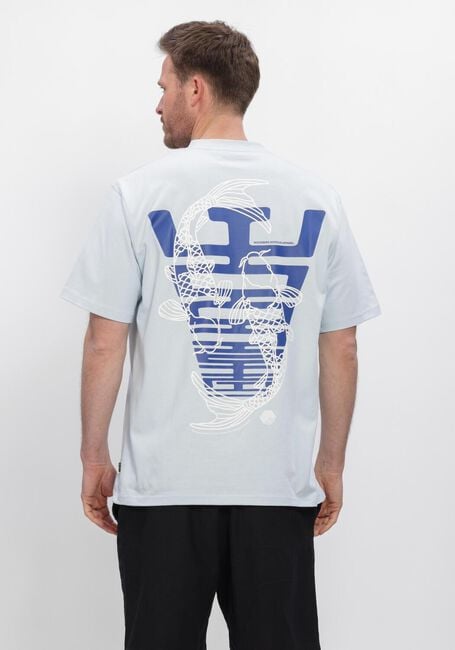 Blauwe WOODBIRD T-shirt WBBAINE CARP TEE - large