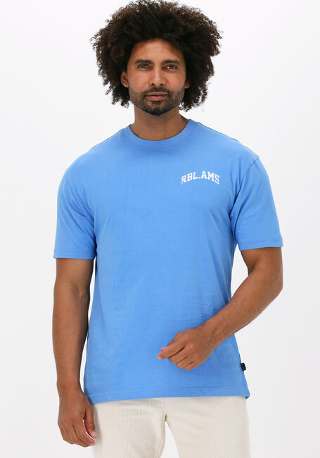 Blauwe COLOURFUL REBEL Polo RBL AMS SMALL CHEST WASHED TEE - large