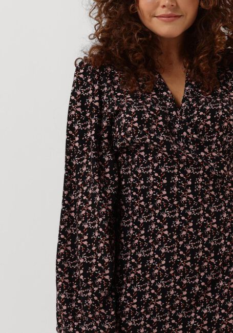 Zwarte MSCH COPENHAGEN Mini jurk MSCHMESSINA MOROCCO WRAP DRESS AOP - large