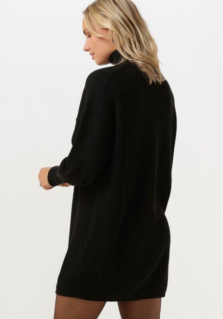 Zwarte CALVIN KLEIN Mini jurk WOVEN LABEL LOOSE SWEATER DRESS - large