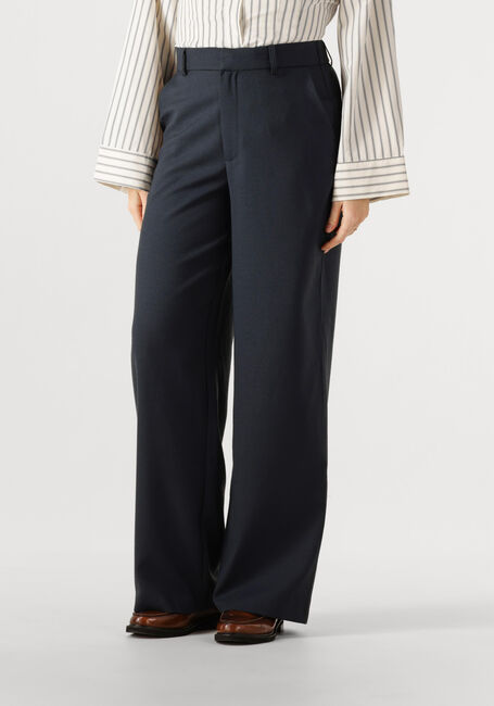 Donkerblauwe NEO NOIR Wijde broek EMMETT MELANGE PANTS - large