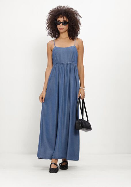 Blauwe SELECTED WOMEN Midi jurk SLFJANNA REGULAR SL ANKLE DRESS - large