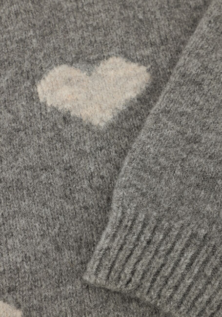 Grijze DAILY7 Trui KNITTED SWEATER HEART - large