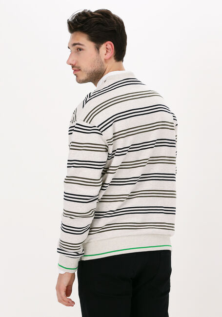 Lichtgrijze SCOTCH & SODA Sweater STRIPED CREW-NECK SWEATSHIRT - large