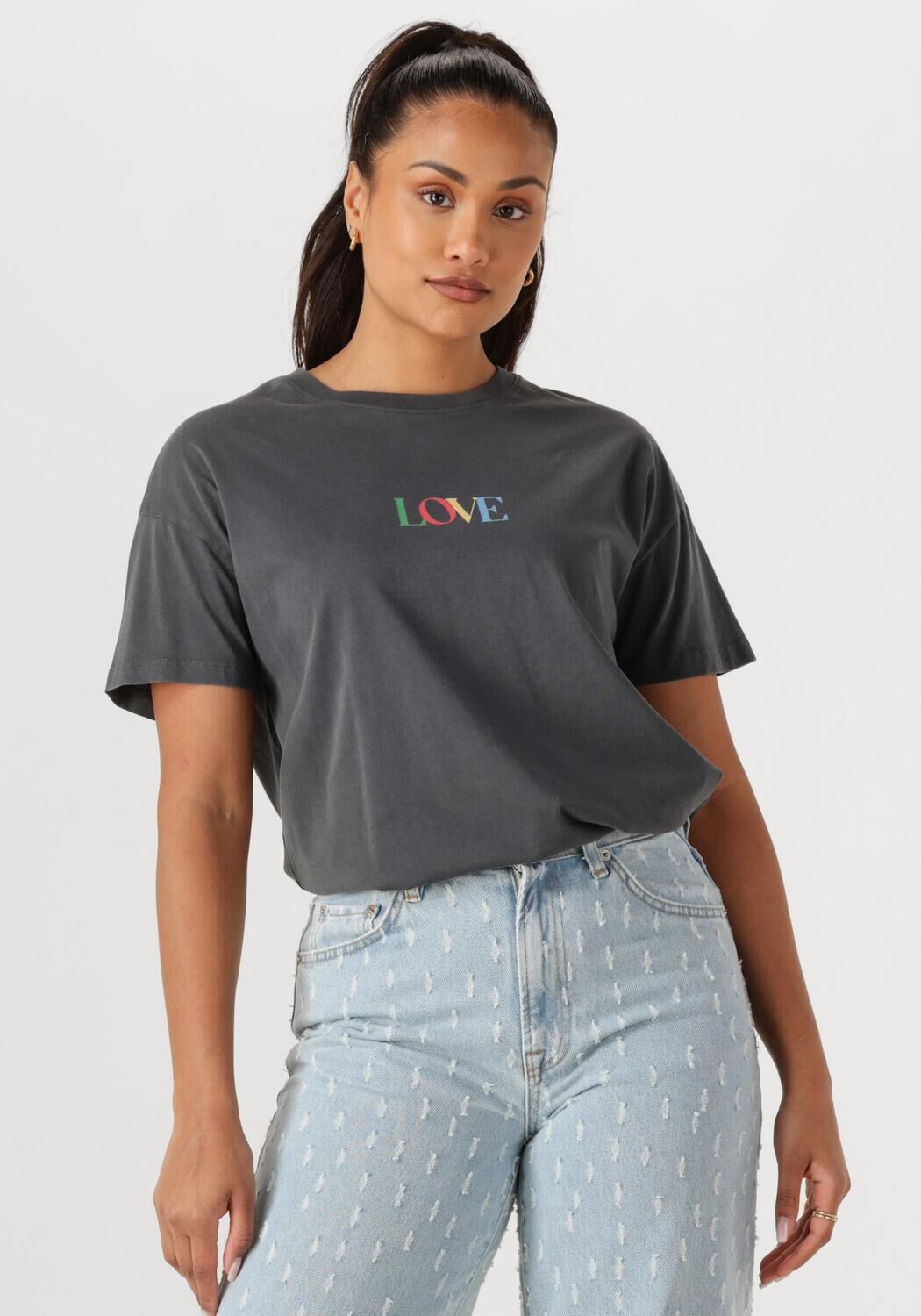 CATWALK JUNKIE Dames Tops & T-shirts Graphic Tshirt Grijs