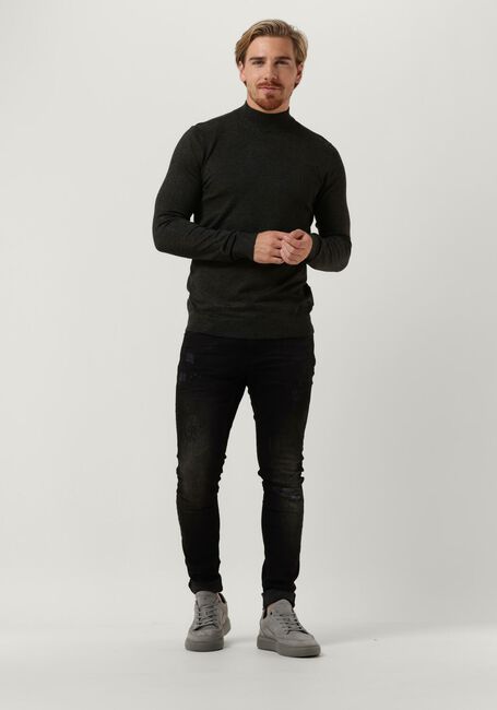 Donkergrijze PUREWHITE Coltrui ESSENTIAL KNIT MOCKNECK LS - large