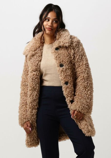 Bruine ANOTHER LABEL Teddy jas MOUSSY SHORT COAT - large