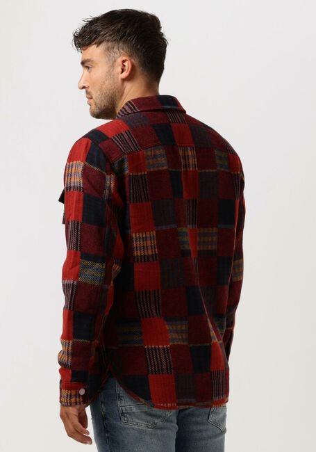 Rode SCOTCH & SODA Overshirt JACQUARD PATCHWORK-CHECK OVERSHIRT - large