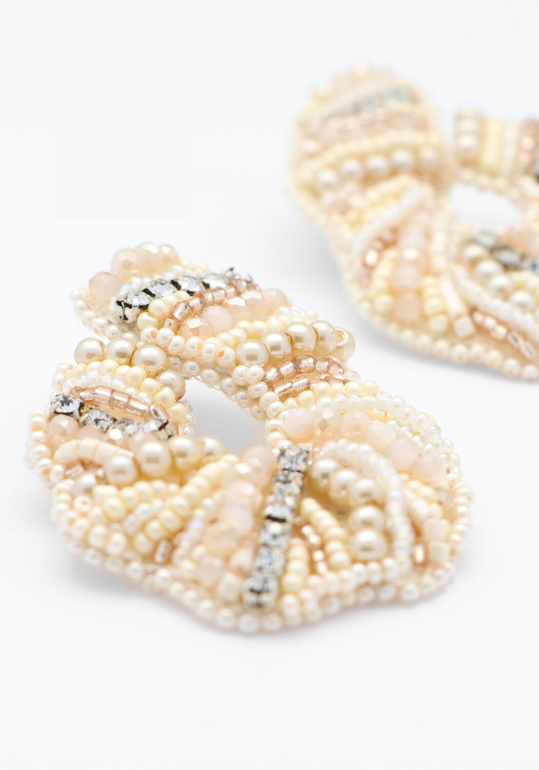 Beige PAULIE POCKET Oorbellen GLAMOROUS CURL EARRINGS - large