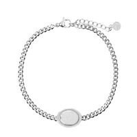 Zilveren MY JEWELLERY Armbanden ARMBAND BEDEL OVAAL ROOS - medium