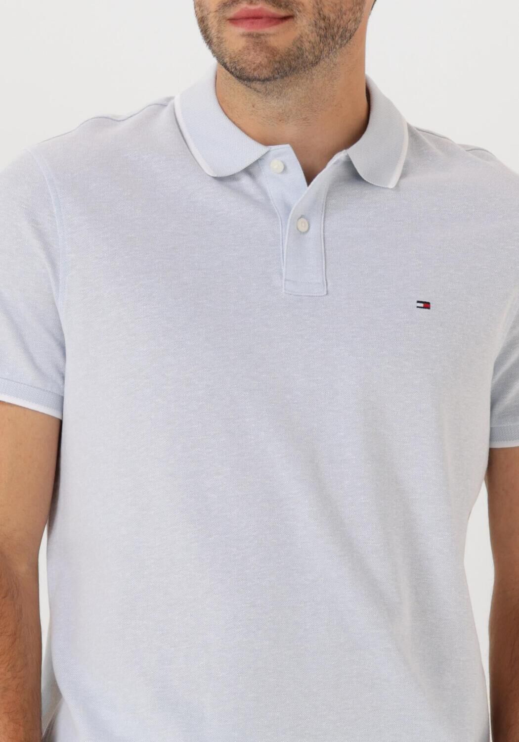 TOMMY HILFIGER Heren Polo's & T-shirts Linen Pique Reg Polo Lichtblauw