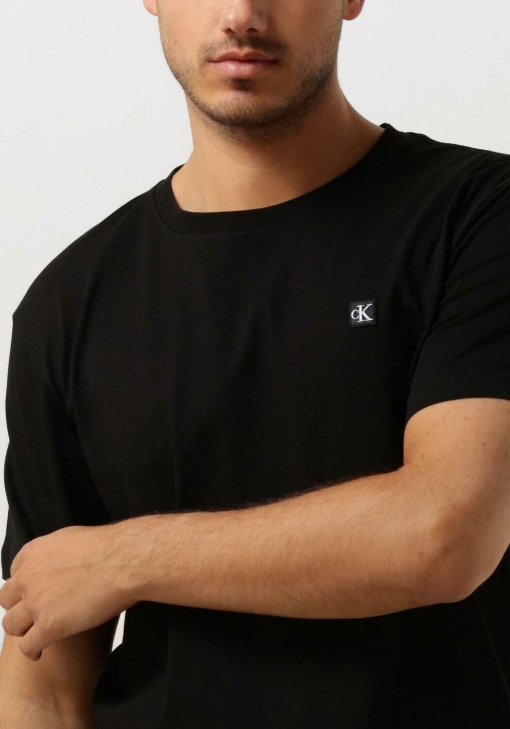CALVIN KLEIN Heren Polo's & T-shirts Ck Embro Badge Tee Zwart