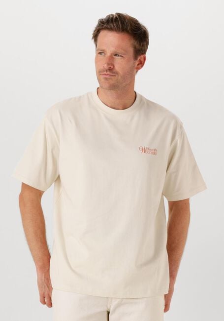 Ecru WOODBIRD T-shirt WBBAINE FLOWER TEE - large