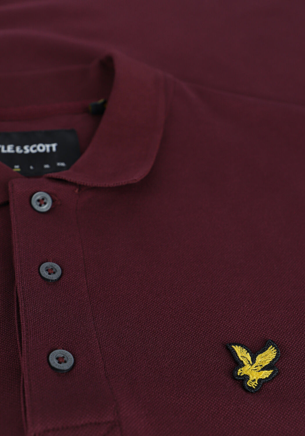 Bordeaux LYLE & SCOTT Polo PLAIN POLO SHIRT - large