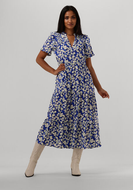Blauwe LOLLYS LAUNDRY Midi jurk FREDDY DRESS - large