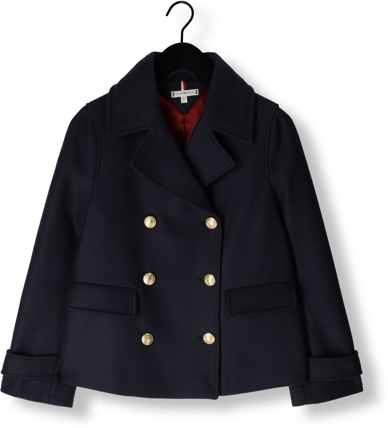 TOMMY HILFIGER Dames Jassen Wool Blend Db Peacoat Donkerblauw
