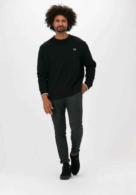 Zwarte FRED PERRY Sweater CREW NECK SWEATSHIRT - large