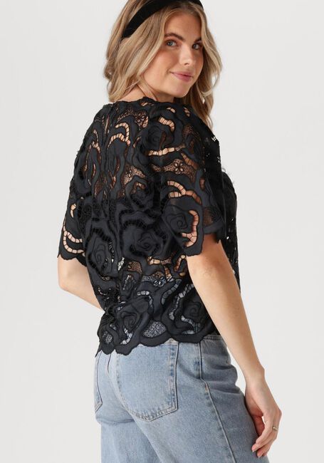 Zwarte NEO NOIR Top TRISHA BIG LACE BLOUSE - large