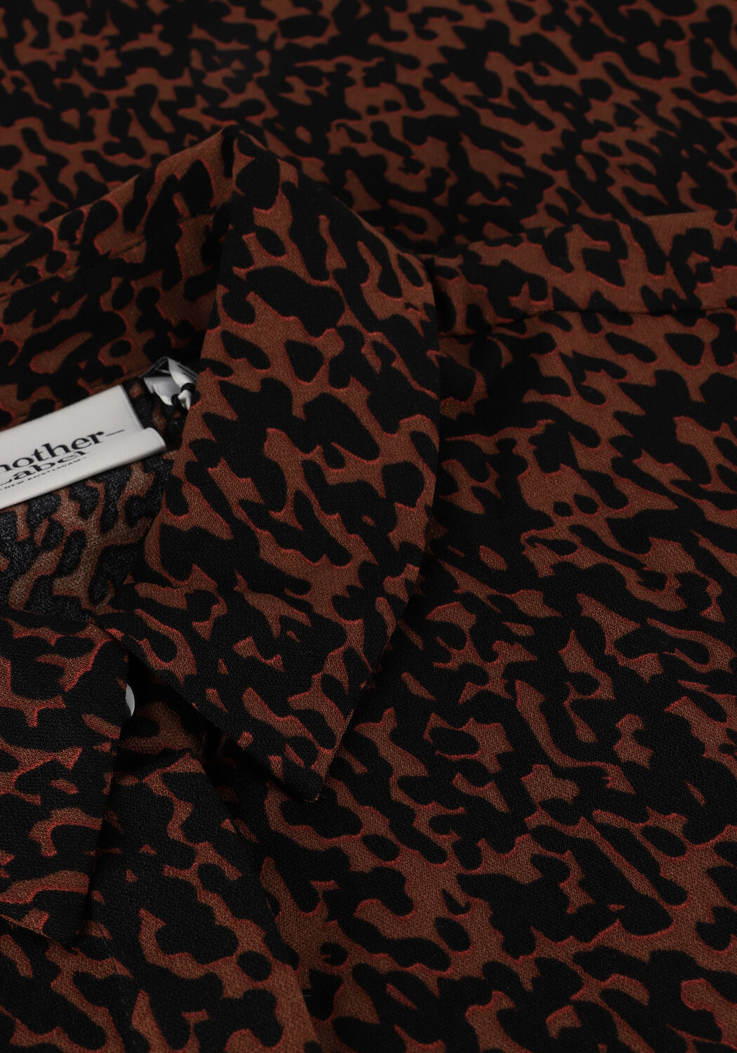 Bruine ANOTHER LABEL Midi jurk KUKKA ANIMAL DRESS - large