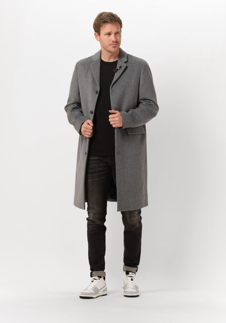 Grijze SCOTCH & SODA Mantel CLASSIC WOOL-BLEND OVERCOAT - large