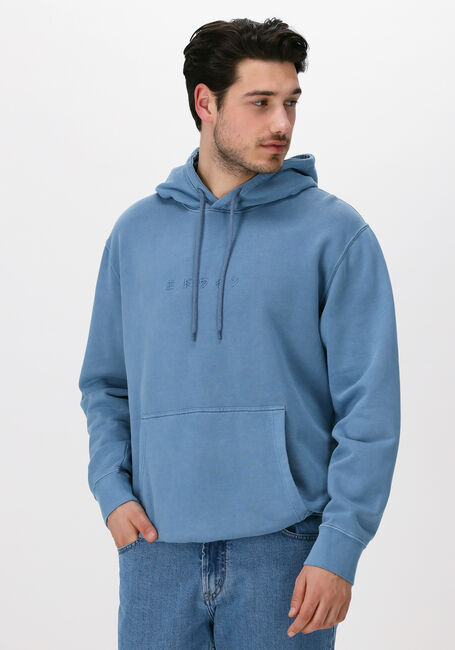 Blauwe EDWIN Sweater KATAKANA NATURAL HOODIE SWEAT - large