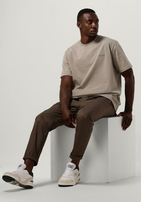 Taupe WOODBIRD T-shirt BAINE BASE TEE - large
