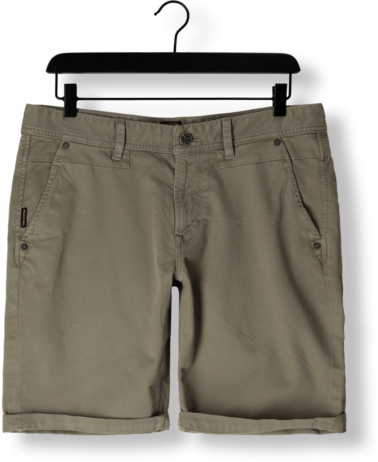 PME LEGEND Heren Broeken Twin Wasp Chino Shorts Fancy Structured Groen