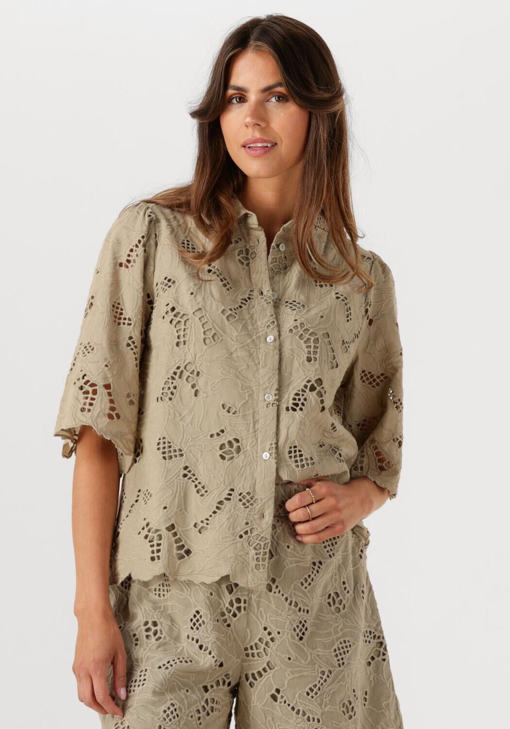 Y.A.S. Dames Blouses Yassagga Shirt Groen