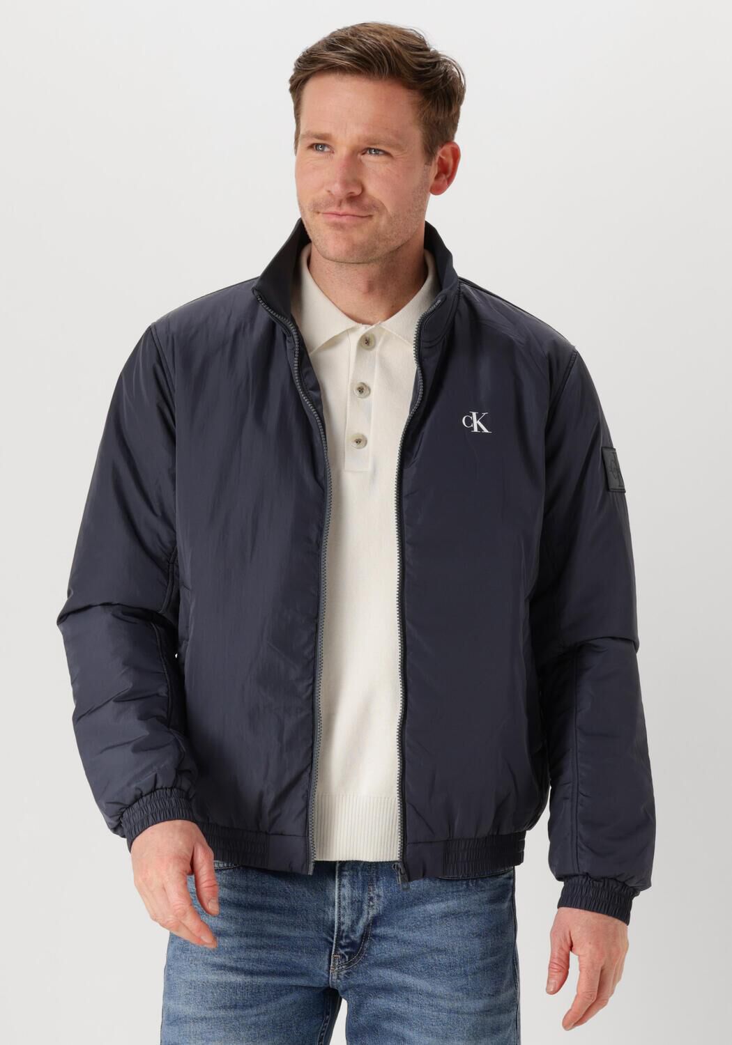 Calvin Klein Jeans Blouson met labelprint model 'HARRINGTON'