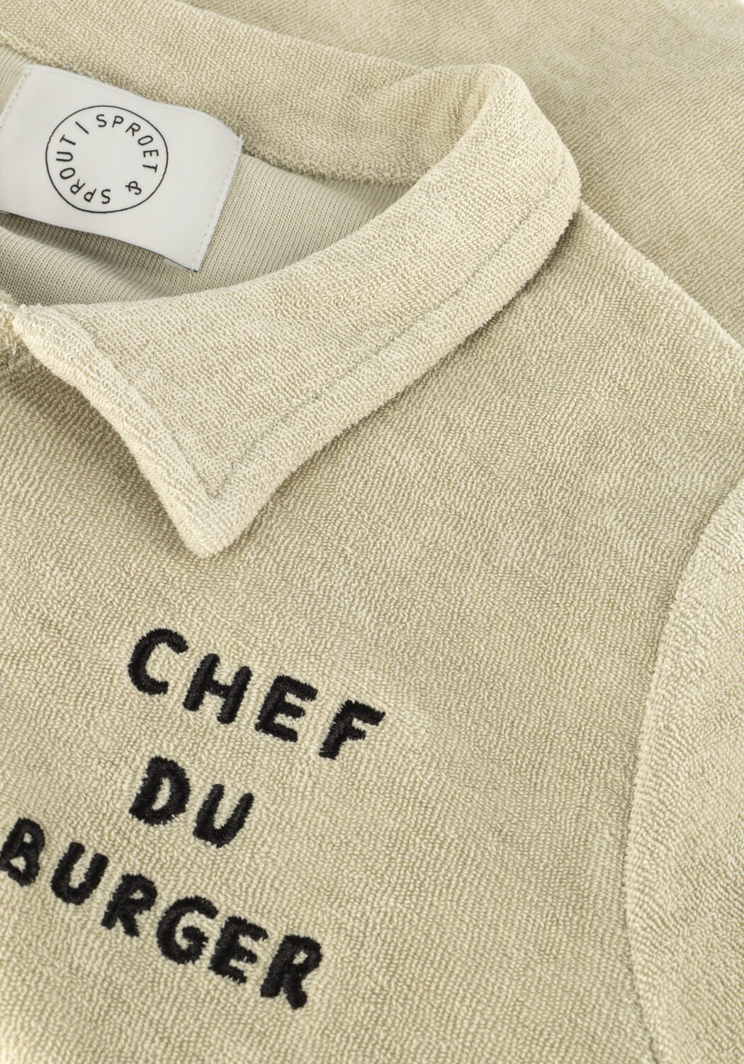Sproet & Sprout Jongens Polo's & T-shirts Polo Terry Chef Du Burger Olijf