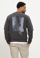 Donkergrijze CAST IRON Sweater CREWNECK RELAXED FIT GRAPHIC