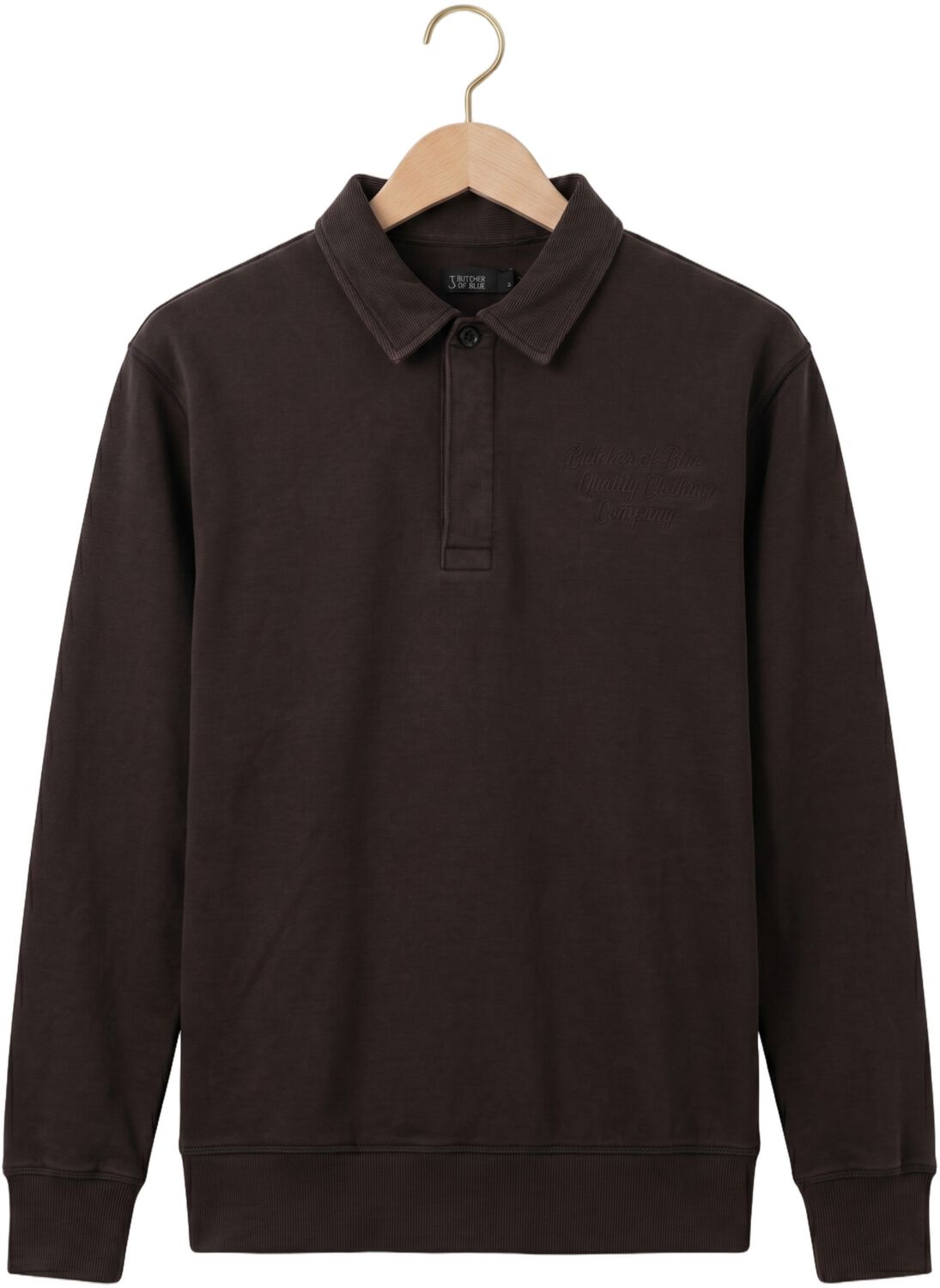 BUTCHER OF BLUE Heren Truien & Vesten Curl Sweat Polo Bruin