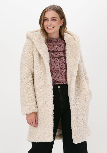 Ecru BEAUMONT Teddy jas TEDDY HOODED COAT - large