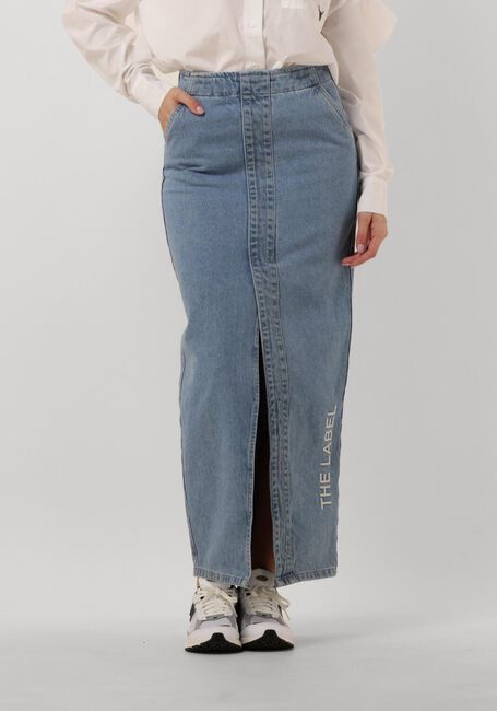 Blauwe ALIX THE LABEL Maxirok LADIES WOVEN THE LABEL MAXI DENIM SKIRT - large