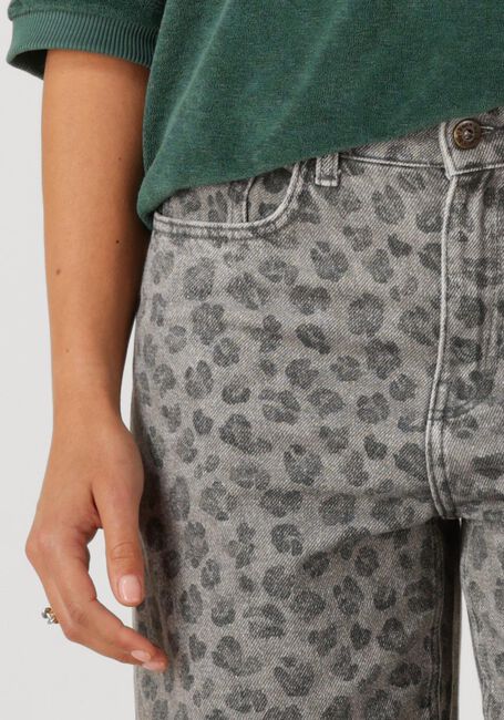 Grijze BY-BAR Wijde broek LEW GREY CHEETAH PANTS - large