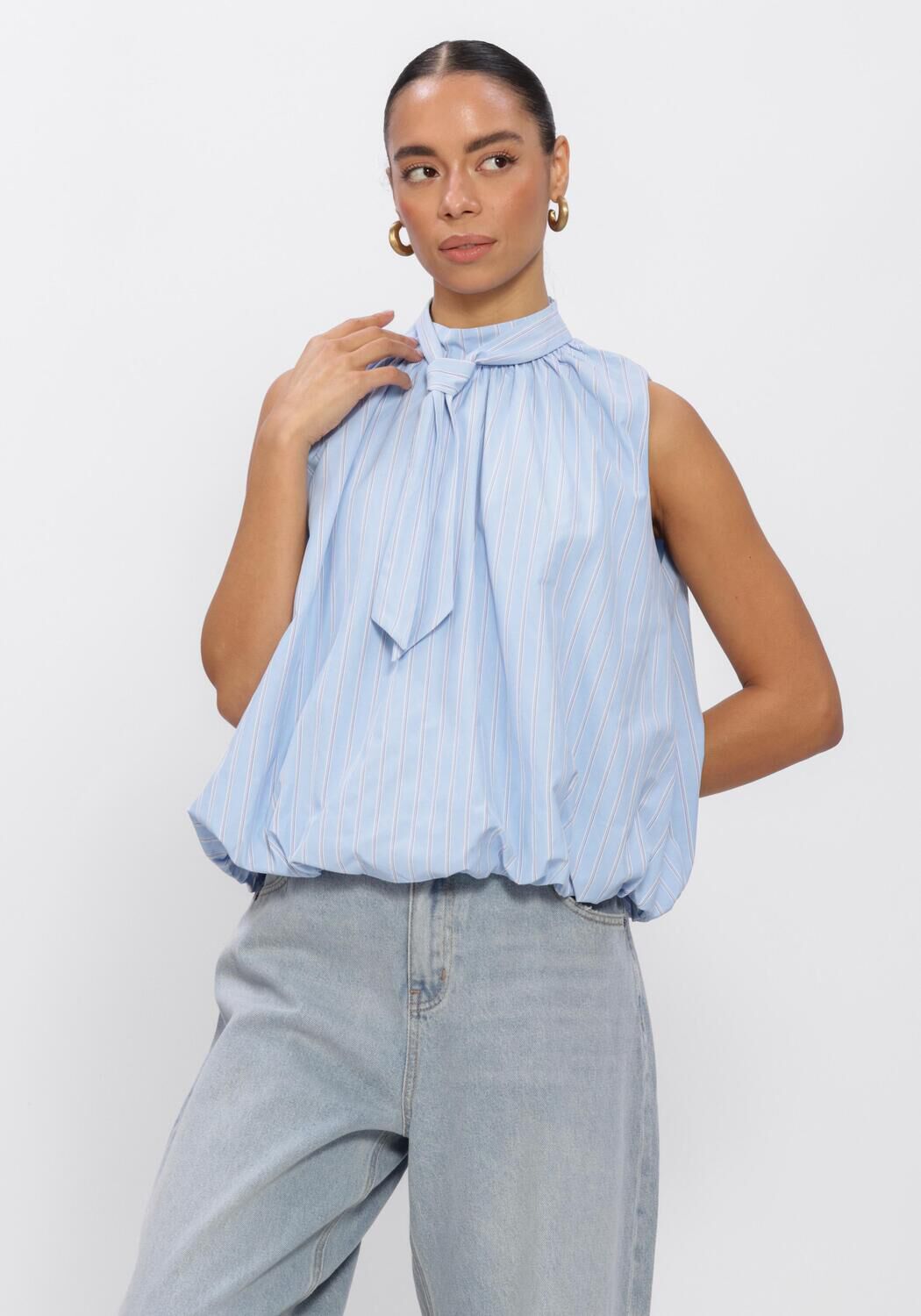 Lichtblauwe GRACE & MILA Top SS2617111 - large