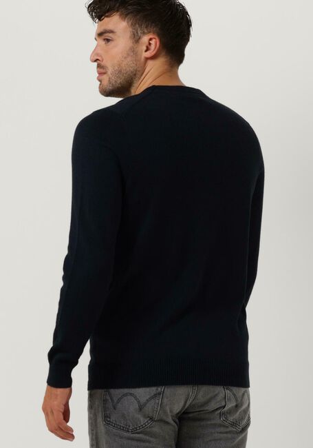 Blauwe LYLE & SCOTT Trui CREW NECK COTTON MERINO JUMPER - large
