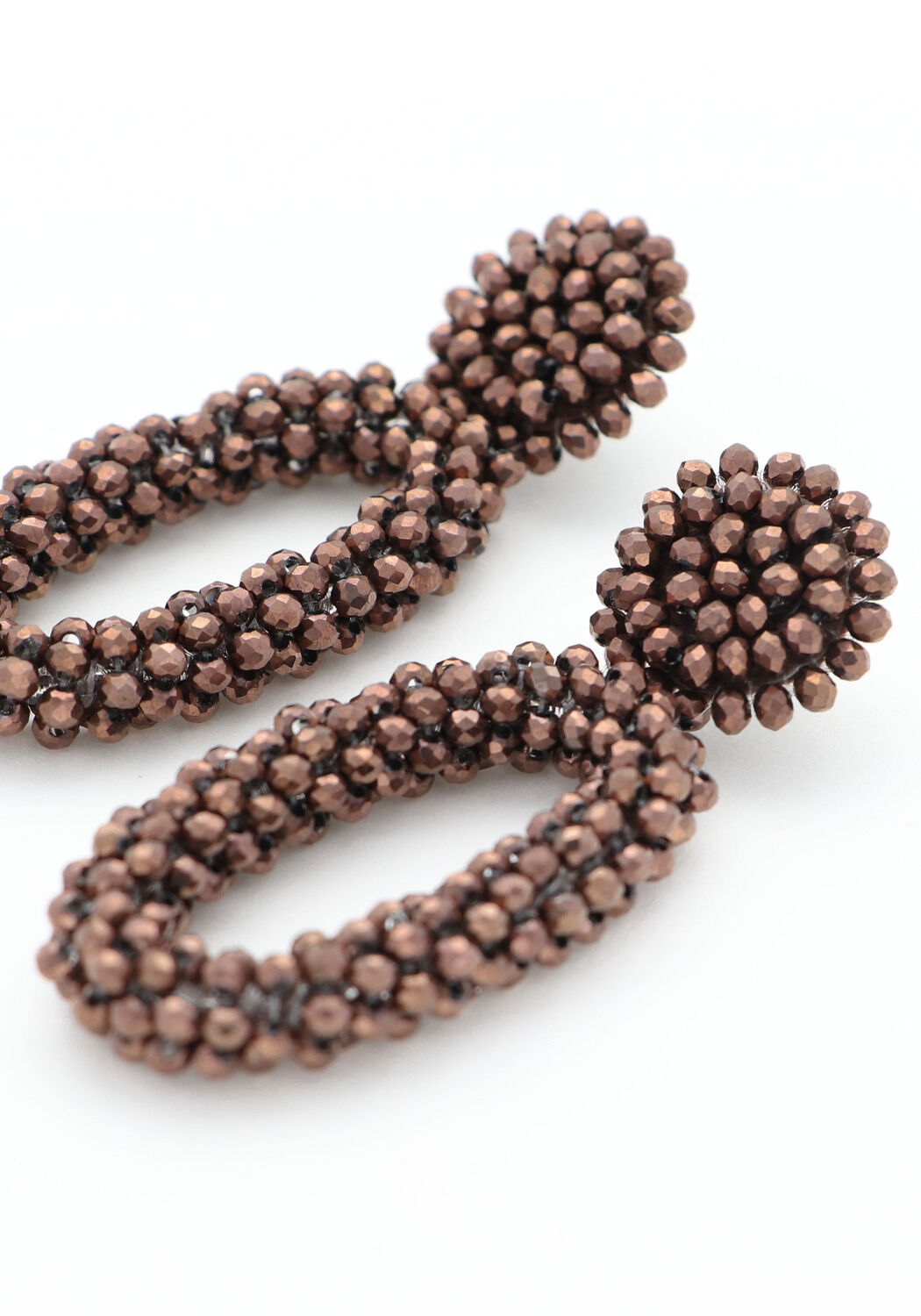 Bronskleurig PAULIE POCKET Oorbellen OVAL BENTHE EARRINGS - large