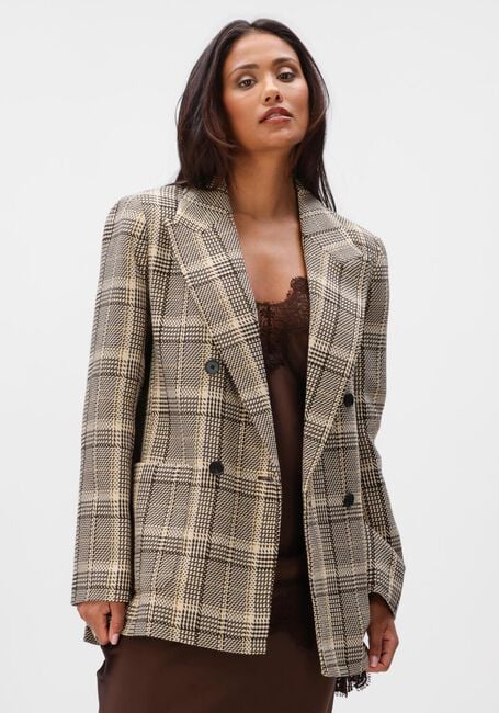 Bruine HAUTE L'AMITI&Eacute; Blazer BLANKET CHECK BLAZER - large