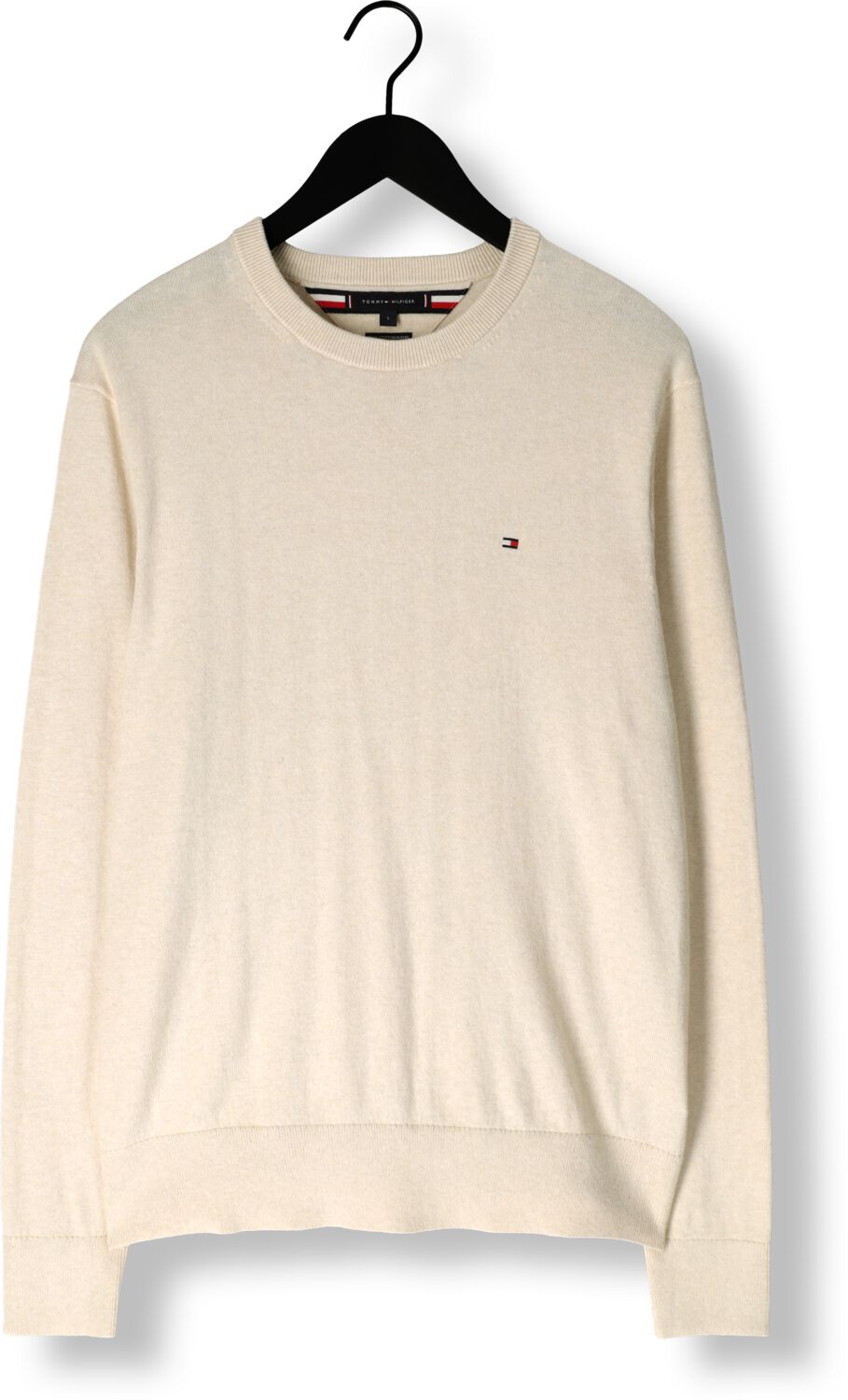 TOMMY HILFIGER Heren Truien & Vesten Pima Org Ctn Cashmere Crew Neck Beige