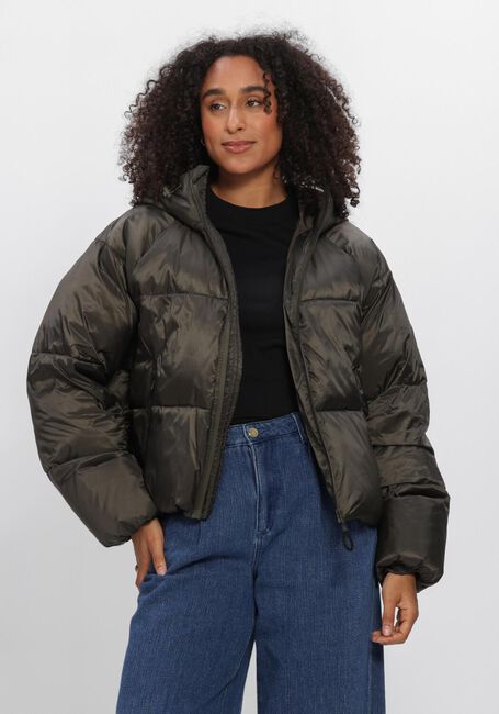 Khaki WITHBLACK Gewatteerde jas WBLEMMA SHORT DOWN PUFFER JKT - large