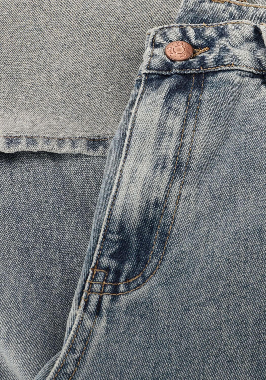 Lichtblauwe Y.A.S. Straight leg jeans YASTIRA HMW JEANS S. - large