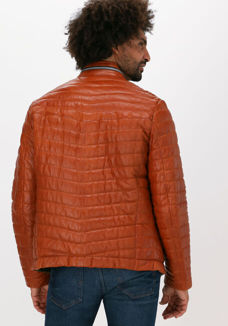 Oranje MILESTONE Leren jas DAMIANO - large