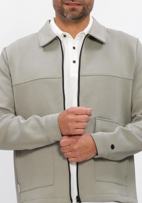 Khaki CAST IRON Overshirt REGULAR FIT INTERLOCK - large