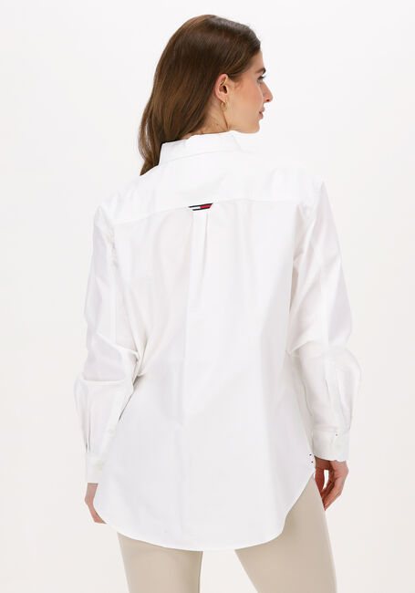 Witte TOMMY JEANS Blouses TJW BADGE BOYFRIEND SHIRT - large