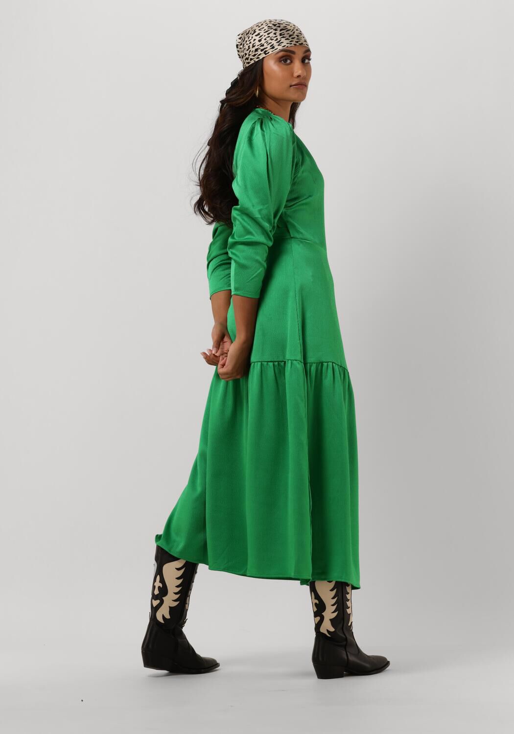 groene co couture midi jurk mira wrap dress